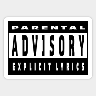 Parental Advisory Explicit Lyrics Sticker
